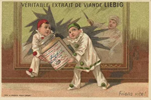 Picture series Theft I. two Pierrots