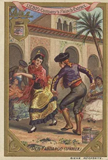 Picture series various dances, Fandango