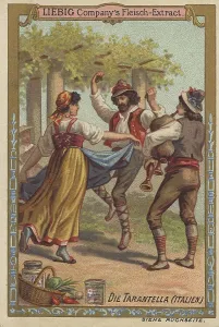 Picture series various dances, Tarantella