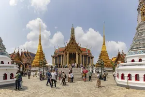 A picture of the Temple of the Emerald Buddha at the Grand Palace