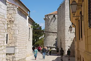 Picturesque old town centre with cobbled streets and old buildings