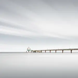 Pier with diving gondola at the Baltic resort Zingst