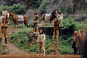 Pierre Brice as Winnetou and other actors in The Treasure in Silver Lake