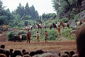 Pierre Brice as Winnetou and other actors in The Treasure in Silver Lake