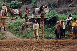 Pierre Brice as Winnetou and other actors in The Treasure in Silver Lake