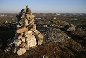 Pile of stones, national park Hardangervidda