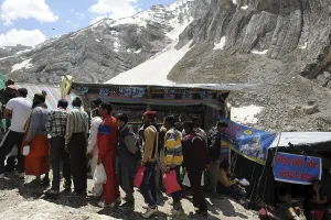 Pilgrim amarnath yatra, Jammu Kashmir, India, Asia