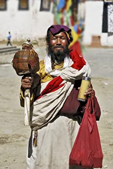 Pilgrim, Samye monastery near Lhasa, Tibet, Asia