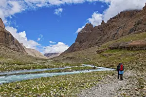 Pilgrims on the Kailash Kora, Western Tibet, Asia