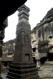 Pillar in Kailash temple, Ellora caves