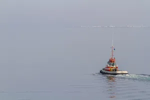 Pilot boat off the Icelandic capital Reykjavik