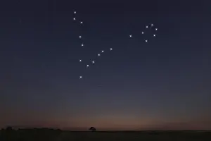 Pisces star constellation, Night sky