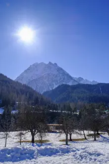 Piz Lavetscha near Scuol, in winter