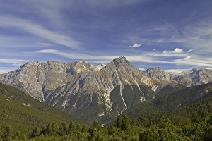 Piz Madlain, mountain in the Sesvenna Range of the Alps at Val Minger