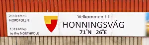 Place name sign Welcome with GPS data