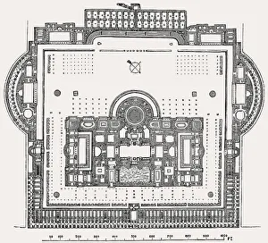 Plan of the Baths of Caracalla in ancient Rome