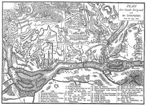 Plan of the Battle of Belgrade of 16 August 1717