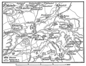 Plan of the Battle of Rossbach near Reichardtswerben in the Electorate of Saxony
