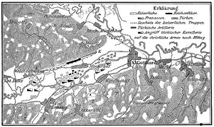 Plan of the Battle of St. Gotthard on 1 August 1664