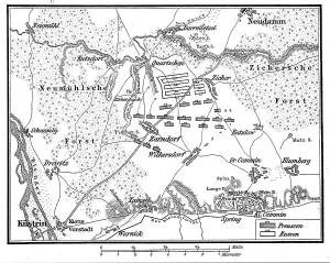 Plan of the Battle of Zorndorf