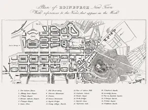 Plan of Edinburgh, New Town in 1820