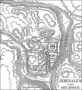 Plan of Jerusalem, 900 BCE