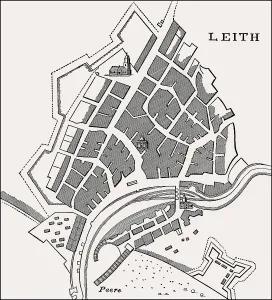 Plan of Leith, Edinburgh, Scotland, 1693