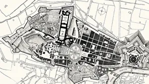 The plan of the Leonine City, Papal Rome