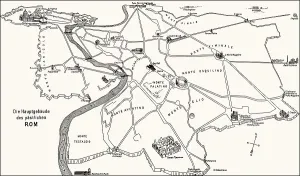 The plan of the Papal Rome