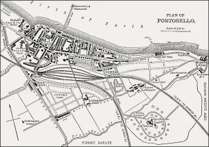 Plan of Portobello, Edinburgh, Scotland