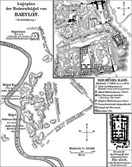 Plan of the ruins of ancient Babylon