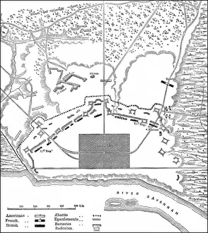 Plan of the siege of Savannah, 1779