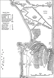 Plan of the Spanish attack on Gibraltar