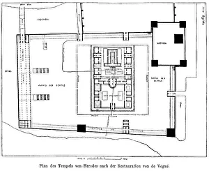 Plan, Temple of Herod, restoration