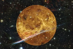 Outer Space Prints: Planet Venus. Solar system. Cosmos art