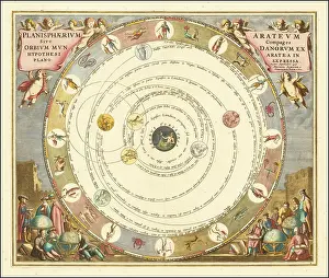 Planisphaerium Arateum, part of the famous celestial atlas Harmonia Macrocosmica by Andreas Cellarius