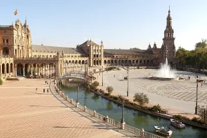 The Plaza de Espana, Seville, Spain built for the Ibero-American Exposition of 1929