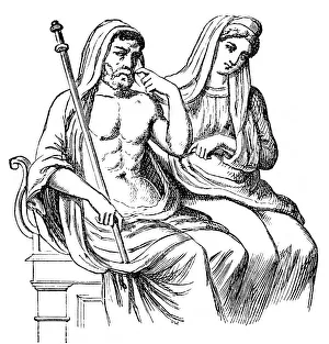 Pluto, the ruler of the underworld with Proserpina