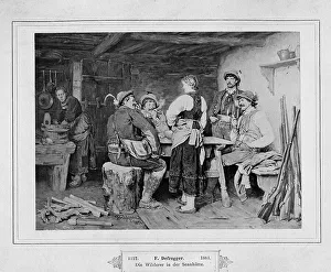 The poacher in the Sennhuette, by Franz Defregger