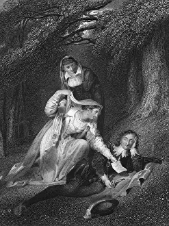The poet's dream, an illustration of Milton's poem