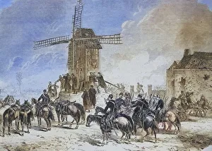 Point of view of the general Faidherbe at the windmill during the battle of Saint Quentin on the 19th January