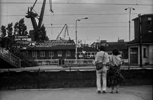 Poland, Gdansk, 24.8.1988, the Lenin shipyard in Gdansk is on strike