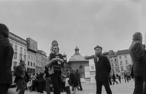 Poland, Krakow, 22. 06. 1977, market square