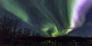 Category Scandinavia Prints: Polar Lights (Aurora borealis) over fjord