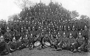 Policemen with musicians, historical image