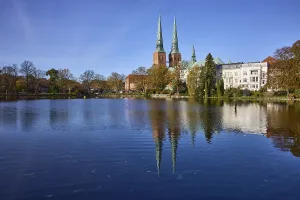 Mill pond with general buildings