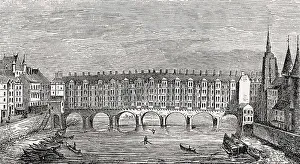 Pont au Change, 14th century, Paris