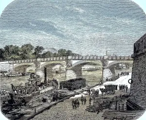 Pont des Invalides bridge in Paris, c
