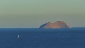 Pontikonisi islet, light and shadow