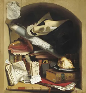 Poor artist's cupboard, chaos of papers